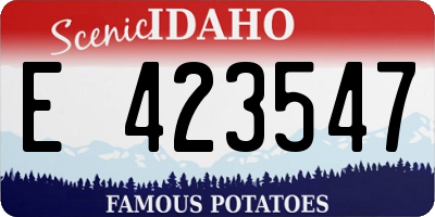 ID license plate E423547
