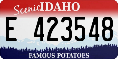 ID license plate E423548