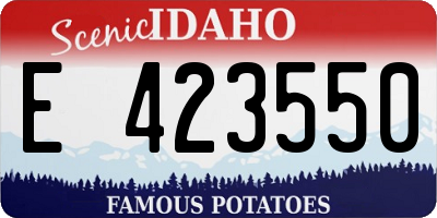 ID license plate E423550