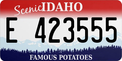 ID license plate E423555
