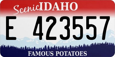 ID license plate E423557