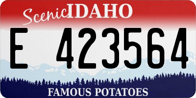 ID license plate E423564