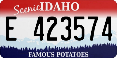 ID license plate E423574