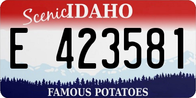 ID license plate E423581