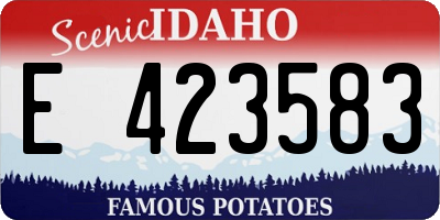 ID license plate E423583