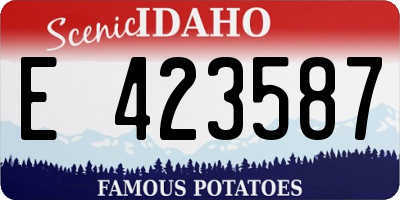 ID license plate E423587