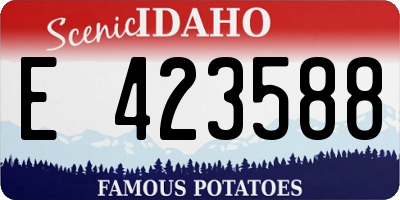 ID license plate E423588