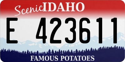 ID license plate E423611