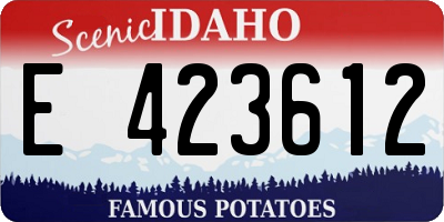 ID license plate E423612