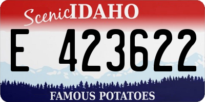 ID license plate E423622