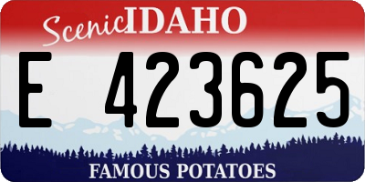 ID license plate E423625