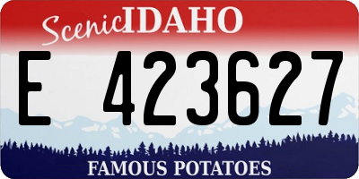 ID license plate E423627