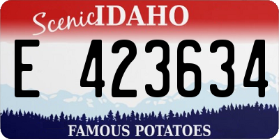 ID license plate E423634