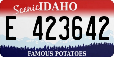 ID license plate E423642