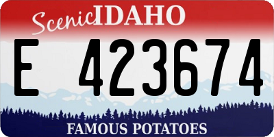 ID license plate E423674