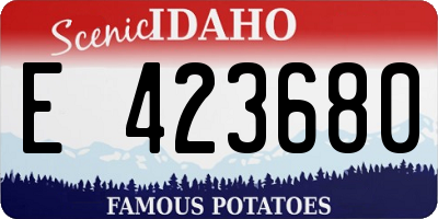 ID license plate E423680