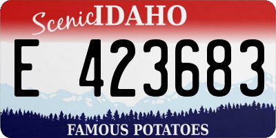 ID license plate E423683