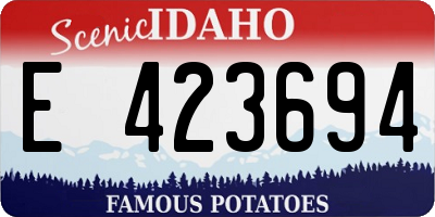 ID license plate E423694