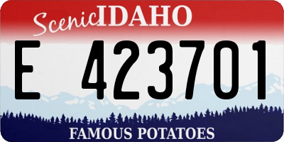 ID license plate E423701