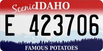 ID license plate E423706