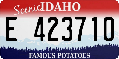 ID license plate E423710