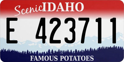 ID license plate E423711