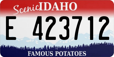 ID license plate E423712