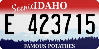 ID license plate E423715