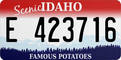 ID license plate E423716