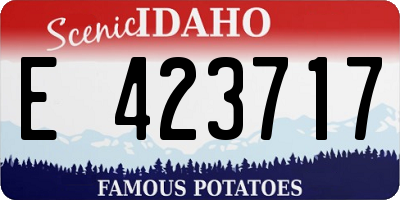 ID license plate E423717