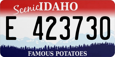 ID license plate E423730