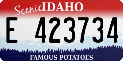 ID license plate E423734
