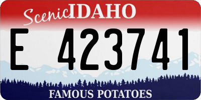 ID license plate E423741