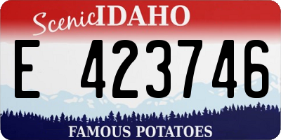 ID license plate E423746