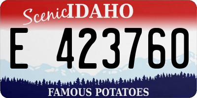 ID license plate E423760