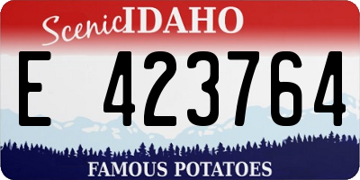 ID license plate E423764