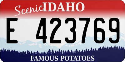 ID license plate E423769