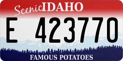 ID license plate E423770