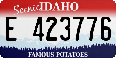 ID license plate E423776