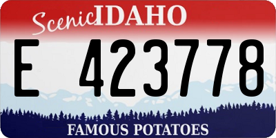 ID license plate E423778