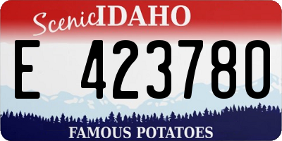 ID license plate E423780