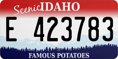 ID license plate E423783