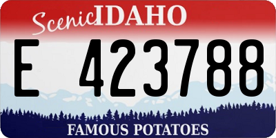ID license plate E423788