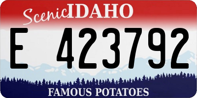 ID license plate E423792