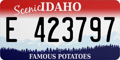 ID license plate E423797