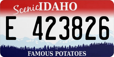 ID license plate E423826