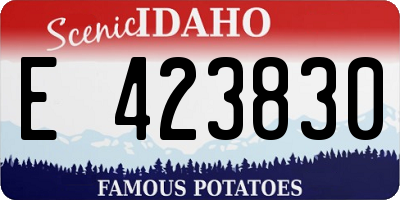 ID license plate E423830