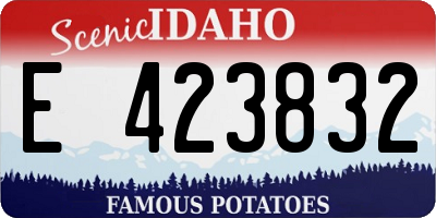 ID license plate E423832
