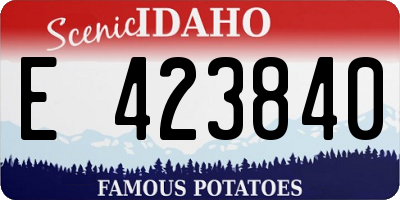 ID license plate E423840
