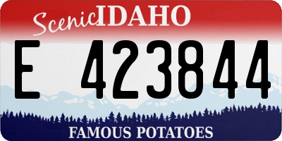 ID license plate E423844